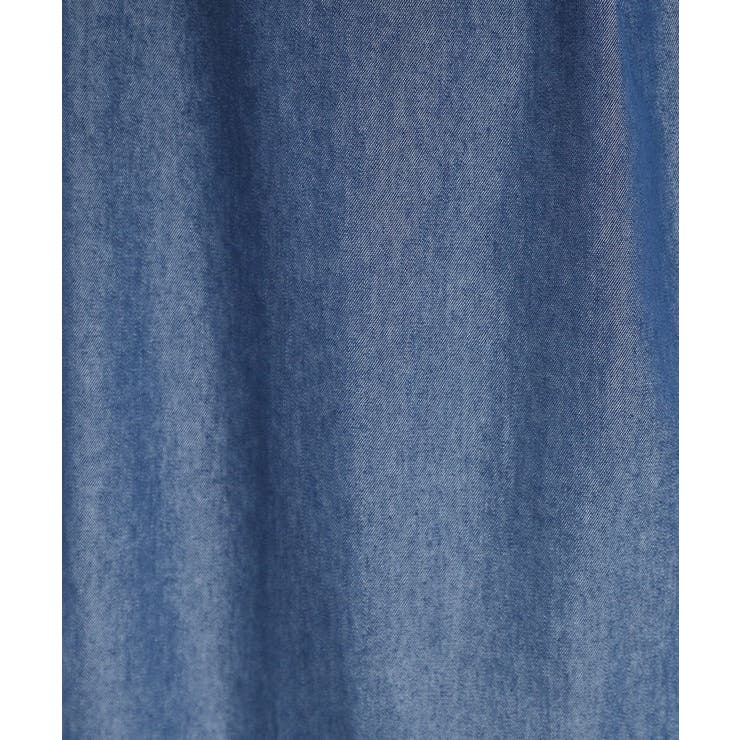 【S-LL】配色ステッチがアクセント デニムフレアスカート | SHOO・LA・RUE | 詳細画像8 