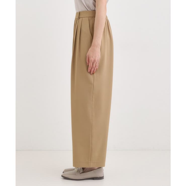 【S-LL】腰まわりや太ももを自然にカバー タックワイドパンツ | SHOO・LA・RUE | 詳細画像10 