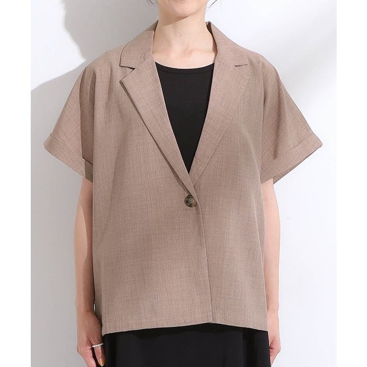 【S-LL】さらりと着たい大人のための 麻調半袖ジャケット | SHOO・LA・RUE | 詳細画像13 