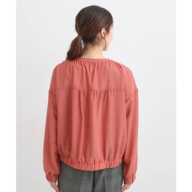 【S-LL】寒暖差のある時期に 大人上品なシアーブルゾン | SHOO・LA・RUE | 詳細画像15 