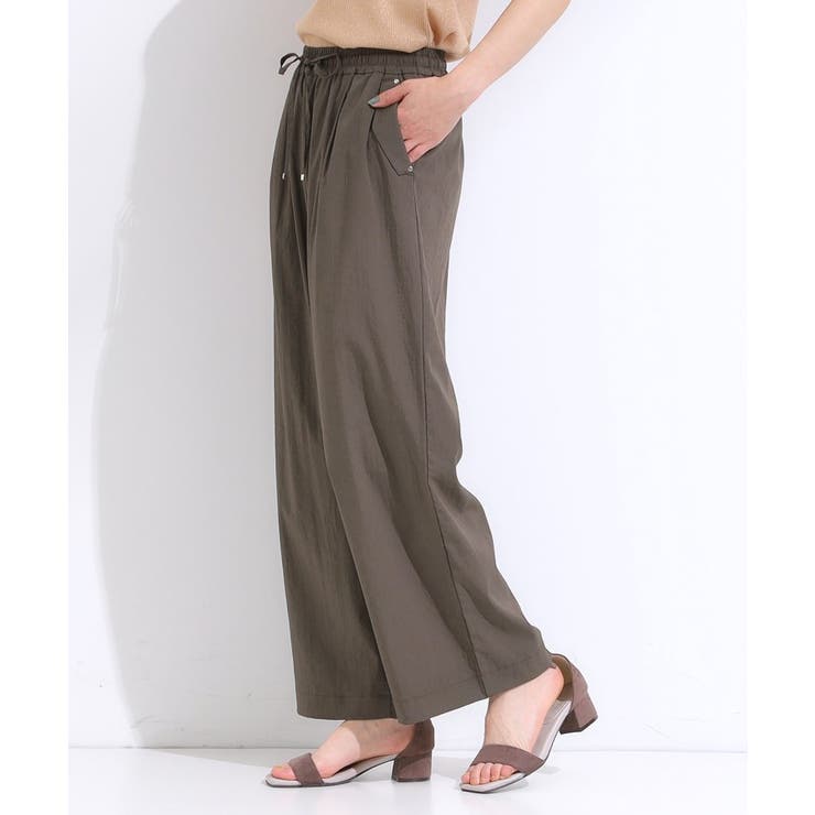 【着丈選べる/S-LL】触れる度ひんやり ゆるきれい イージーワイドパンツ | SHOO・LA・RUE | 詳細画像2 