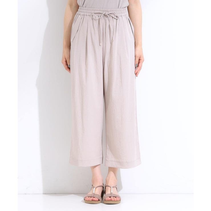 【着丈選べる/S-LL】触れる度ひんやり ゆるきれい イージーワイドパンツ | SHOO・LA・RUE | 詳細画像16 