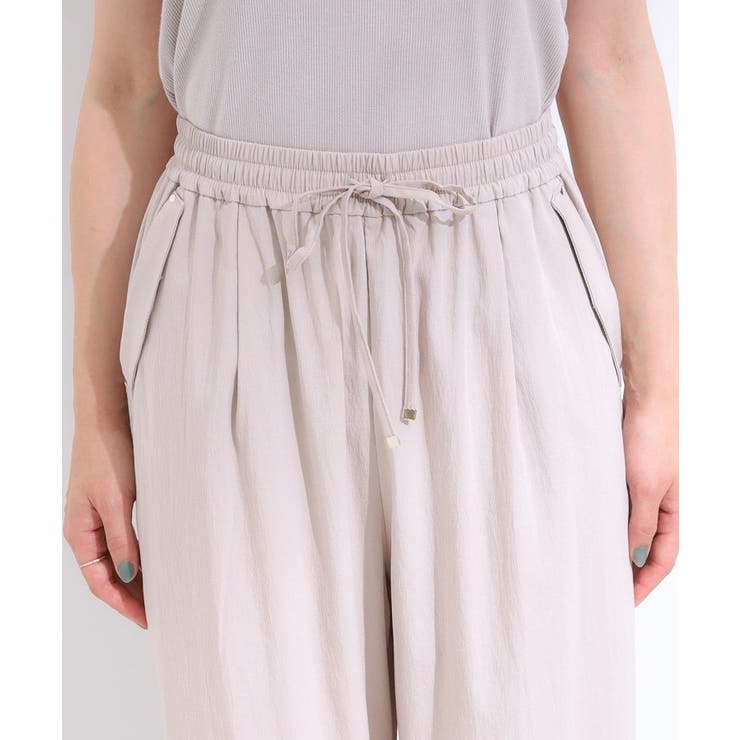 【着丈選べる/S-LL】触れる度ひんやり ゆるきれい イージーワイドパンツ | SHOO・LA・RUE | 詳細画像21 