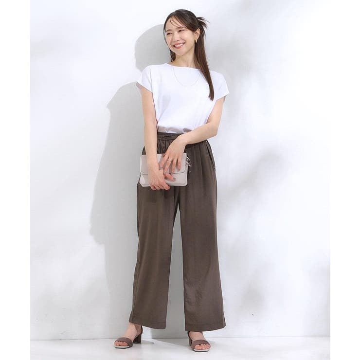 【着丈選べる/S-LL】触れる度ひんやり ゆるきれい イージーワイドパンツ | SHOO・LA・RUE | 詳細画像27 