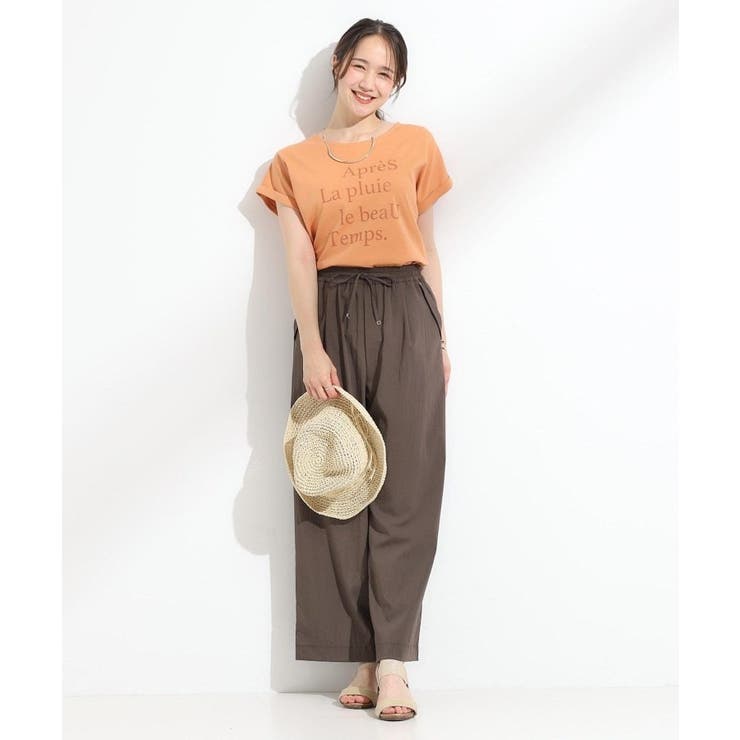 【着丈選べる/S-LL】触れる度ひんやり ゆるきれい イージーワイドパンツ | SHOO・LA・RUE | 詳細画像28 