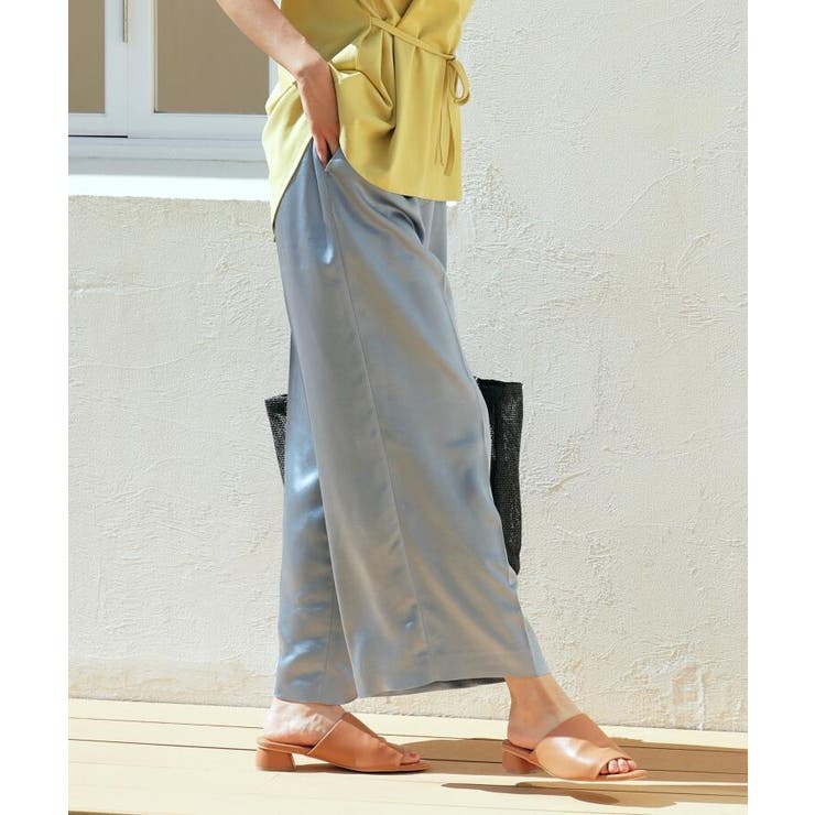 トールサイズ有り サテンイージーワイドパンツ 品番 Wrdw Pink Adobe ピンクアドべ のレディースファッション通販 Shoplist ショップリスト