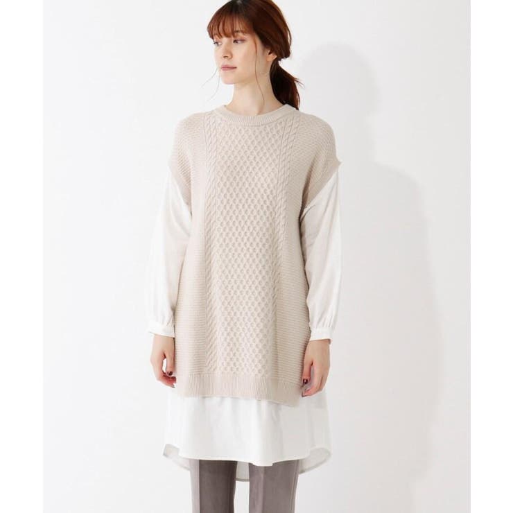 S Ll ニットベストシャツドッキングワンピース 品番 Wrdw Grove グローブ のレディースファッション通販 Shoplist ショップリスト