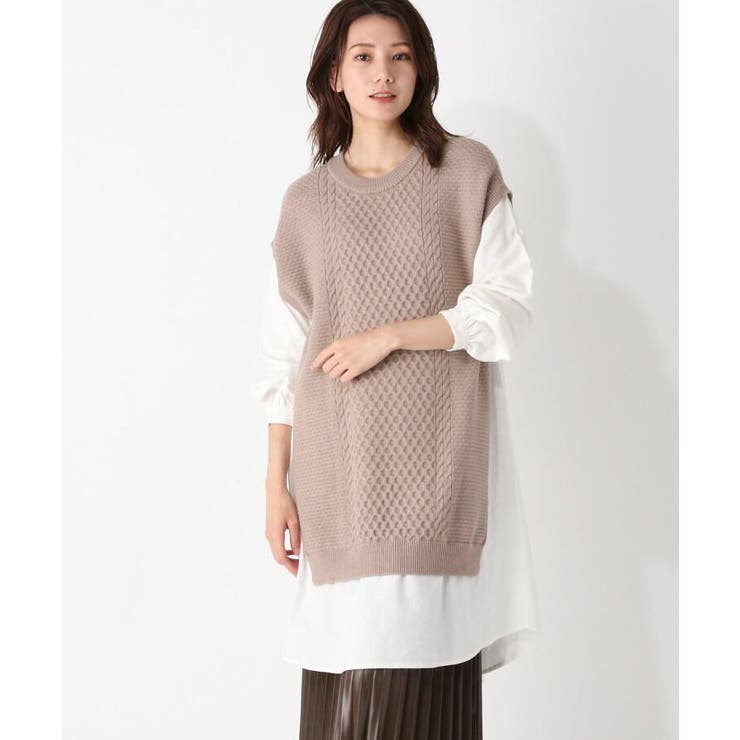 S Ll ニットベストシャツドッキングワンピース 品番 Wrdw Grove グローブ のレディースファッション通販 Shoplist ショップリスト
