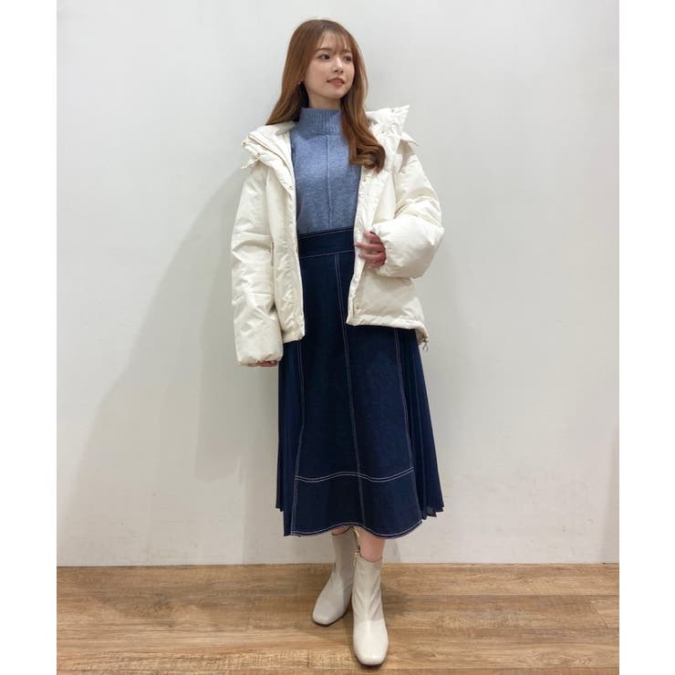 S Ll サイドプリーツ切替ミモレデニムスカート 品番 Wrdw Grove グローブ のレディースファッション通販 Shoplist ショップリスト