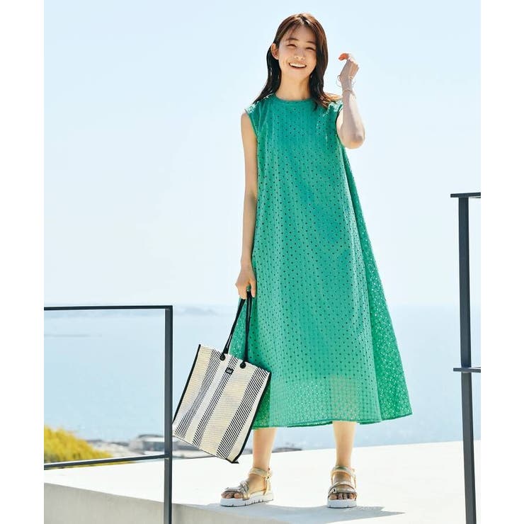 さらっと涼やか エンブロイダリーノースリワンピース 品番 Wrdw Grove グローブ のレディースファッション通販 毎日送料無料 Shoplist ショップリスト