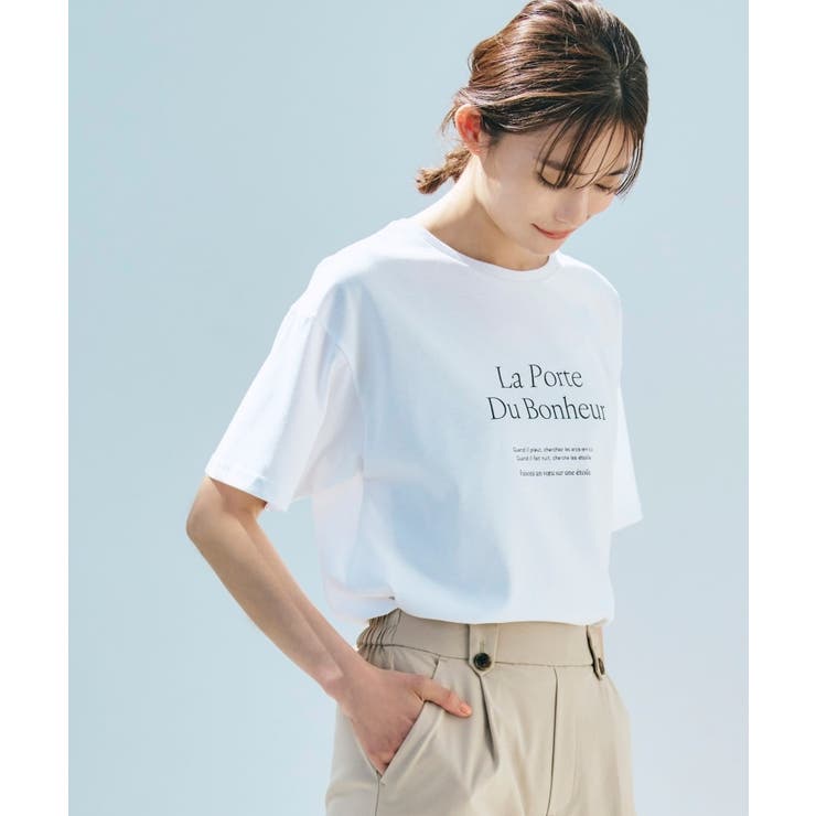【送料無料】オフホワイト ロゴ 半袖Tシャツ