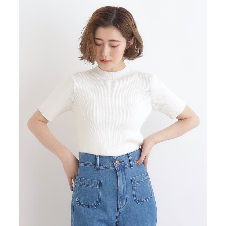 ニット セーター チュールキャミセットリブニット レディース MODE ROBE ニット セーター チュールキャミセットリブニット