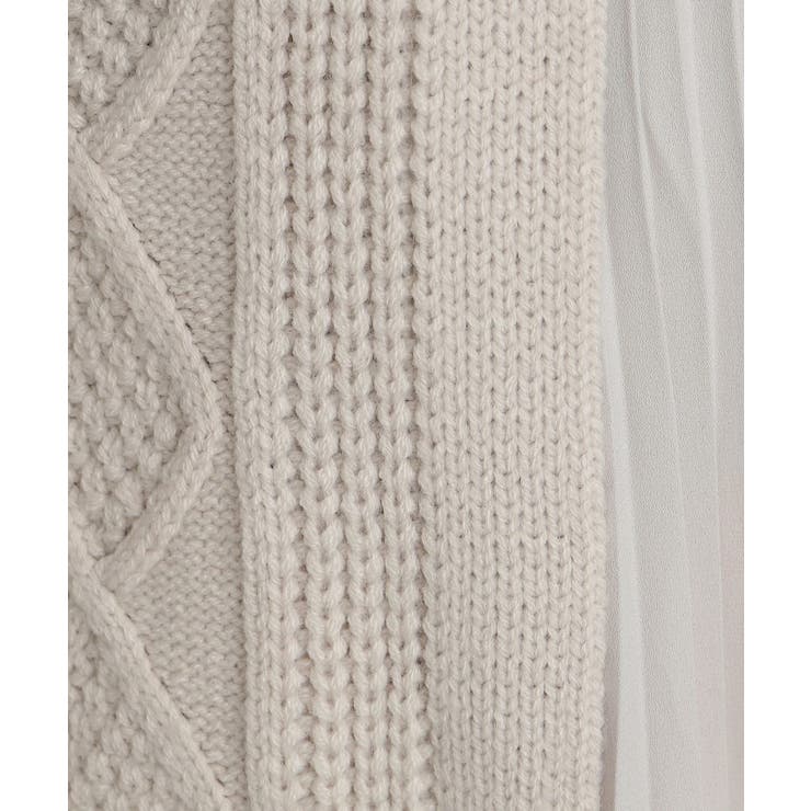 ケーブルサイドプリーツニットワンピース | grove | 詳細画像4 