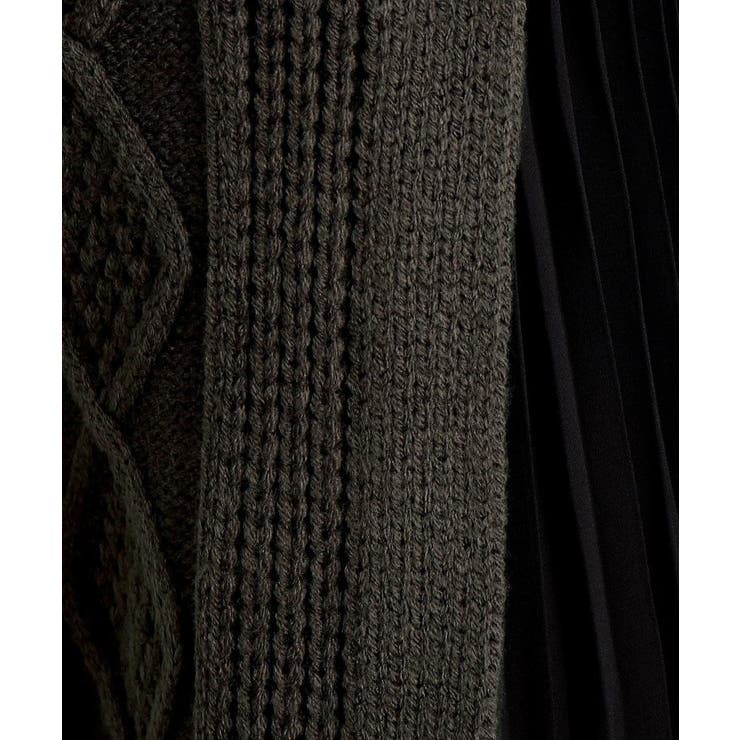 ケーブルサイドプリーツニットワンピース | grove | 詳細画像8 