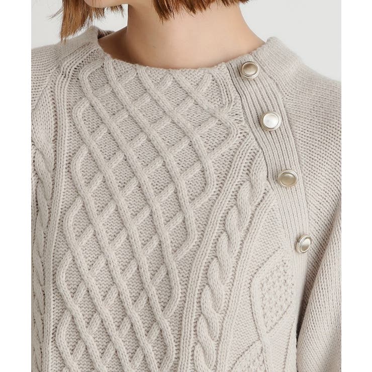 ケーブルサイドプリーツニットワンピース | grove | 詳細画像20 