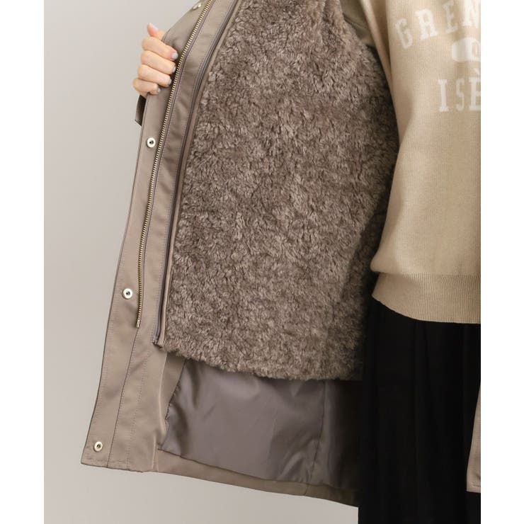 最終お値下げ！！【名品アウター/3WAY・はっ水】ボアライナー付きモッズコート | grove | 詳細画像35 