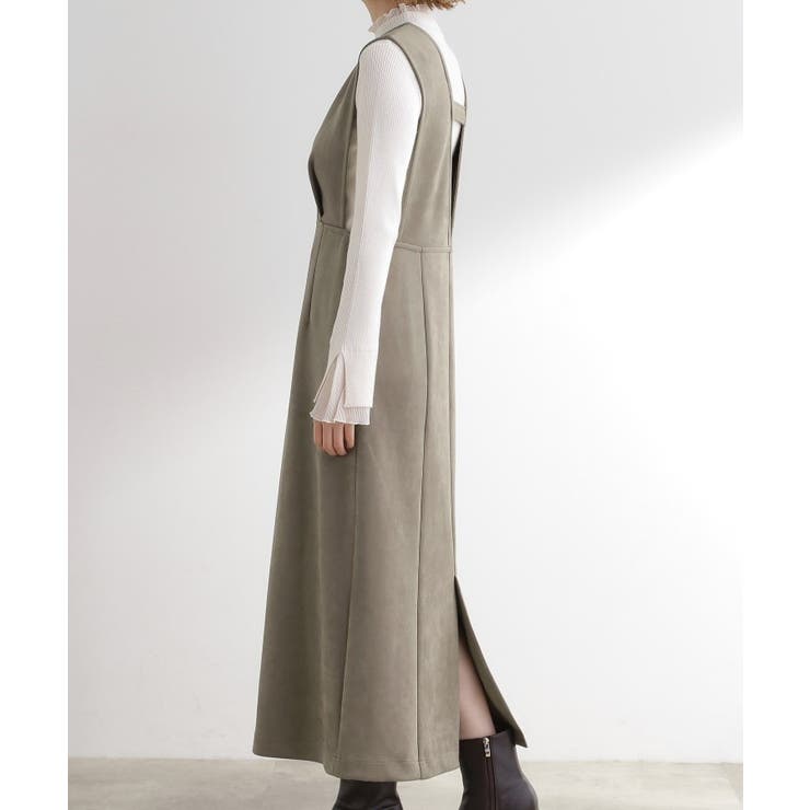 【秋から冬まで活躍】スエードライクジャンパードレス | grove | 詳細画像10 