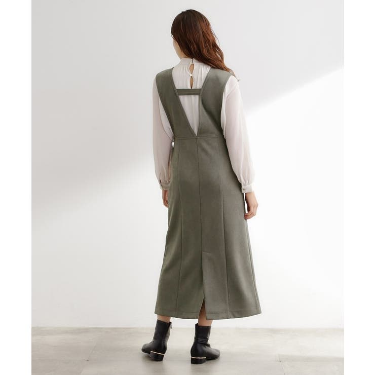 【秋から冬まで活躍】スエードライクジャンパードレス | grove | 詳細画像7 