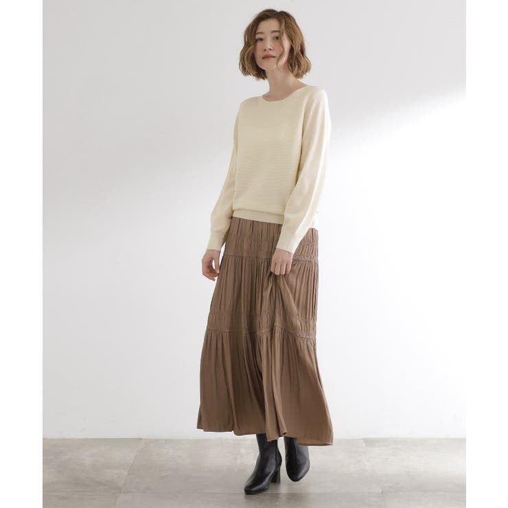 【最終お値下げ！】ガーターボートネックプルオーバー【洗える/毛玉軽減】 | grove | 詳細画像3 