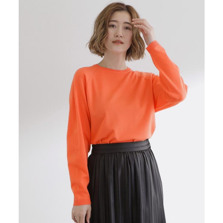 【洗える/毛玉軽減】天竺ラグランスリーブプルオーバー | grove | 詳細画像12 