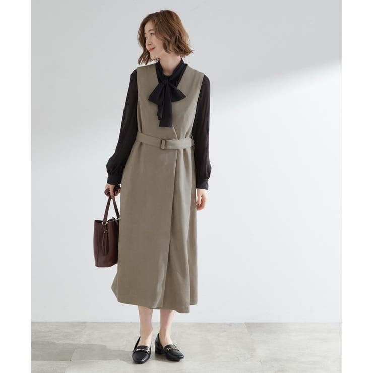 【2WAY】スウェード調ジレワンピース | grove | 詳細画像15 