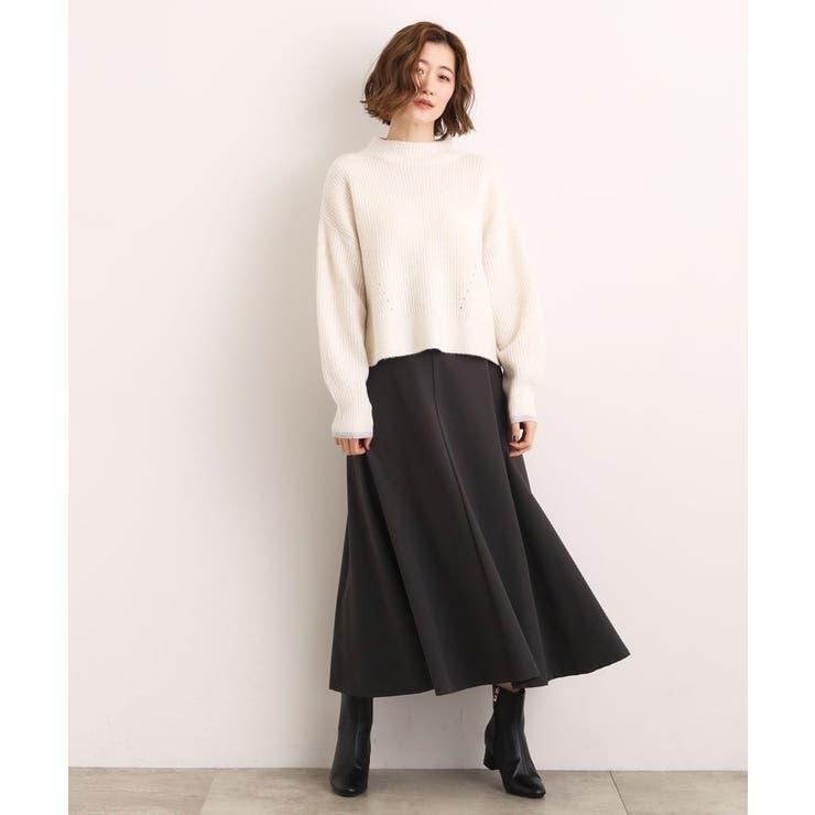 【洗える】ふんわりウール混ボトルネックニット | grove | 詳細画像4 