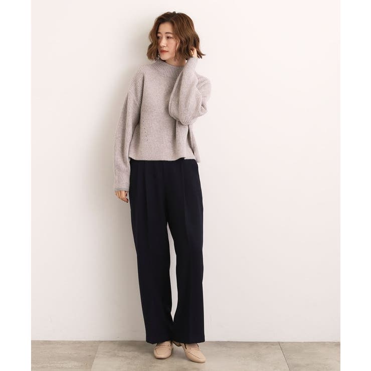 【洗える】ふんわりウール混ボトルネックニット | grove | 詳細画像12 