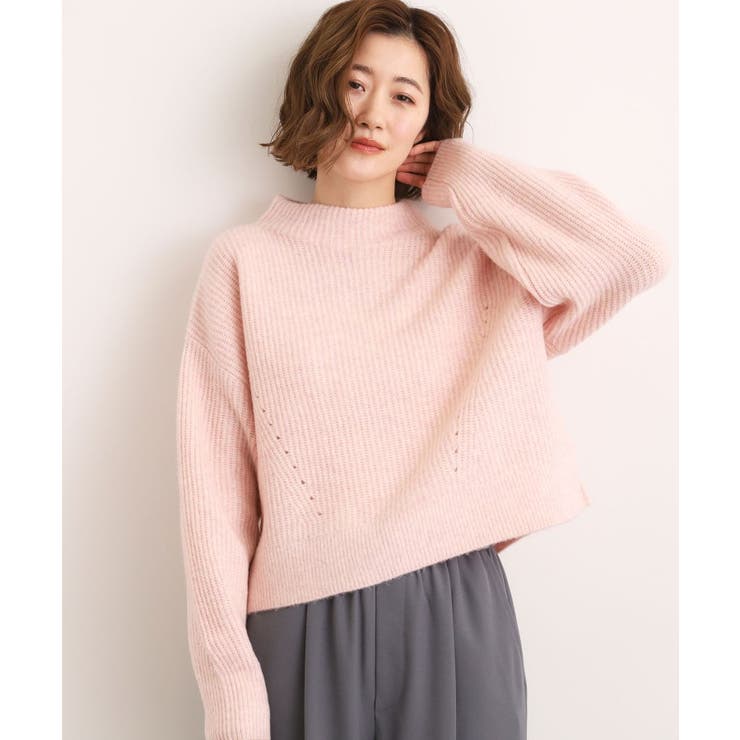 【洗える】ふんわりウール混ボトルネックニット | grove | 詳細画像14 