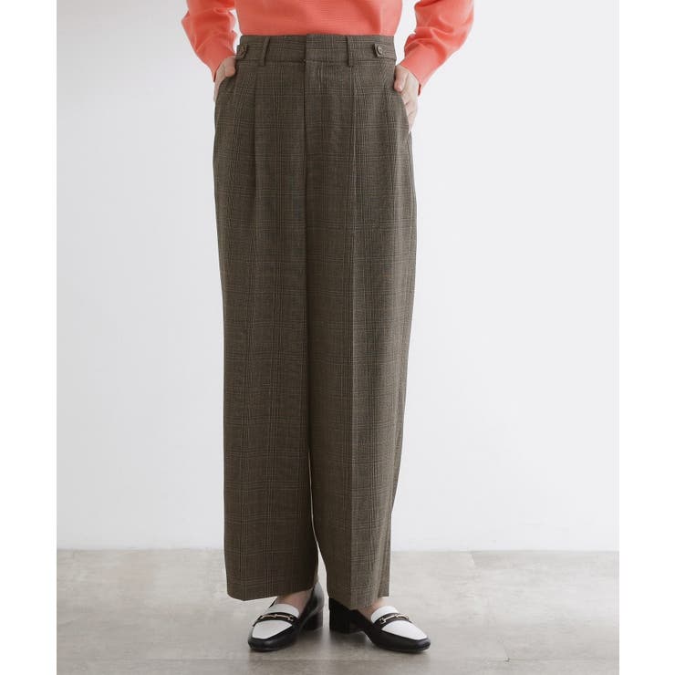 【洗える】毎日履きたいチェックワイドパンツ | grove | 詳細画像1 