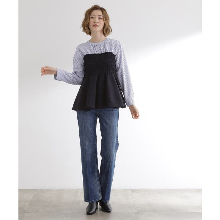 一枚でトレンド完成！体型カバーも叶うニットビスチェドッキングブラウス | grove | 詳細画像10 