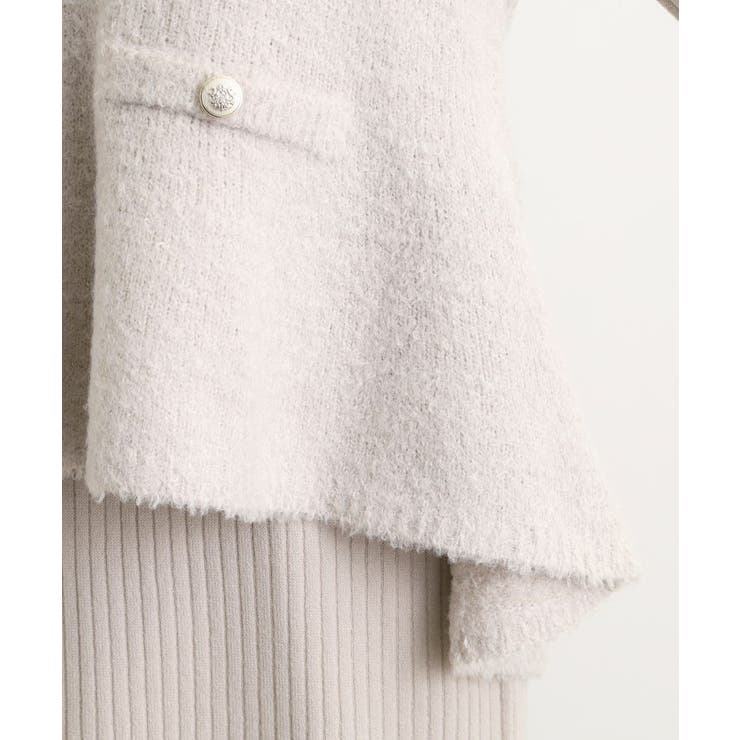 【2点SET/体型カバー】一枚で決まる、ペプラムベスト×ニットワンピース | grove | 詳細画像24 