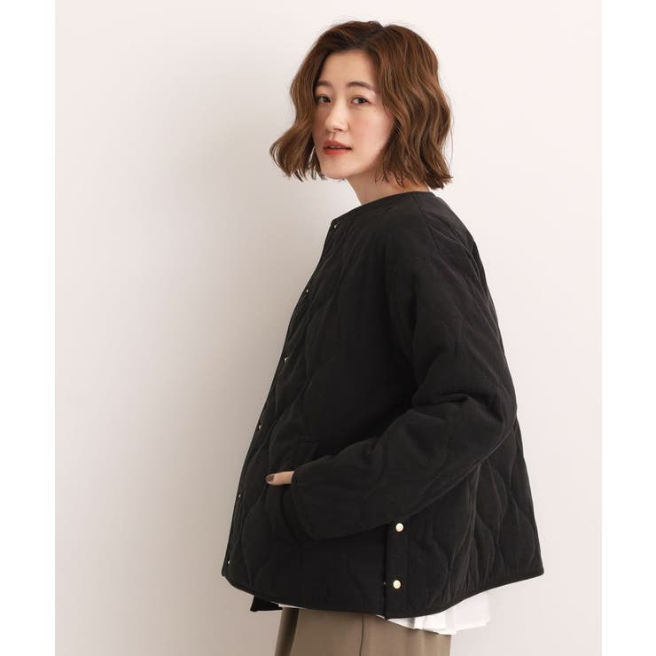 ブラック(019) | 【2WAY・リバーシブル】大人が着たい上品コーデュロイジャケット | grove