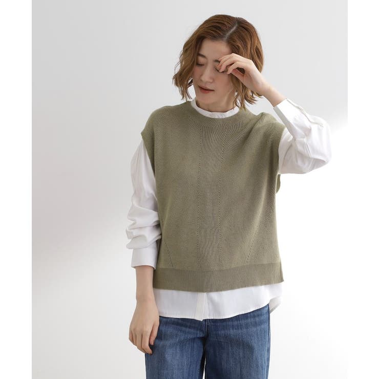 ニットベスト×シャツセット | grove | 詳細画像9 