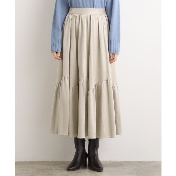 【石川梨花さん着用】スエードライク マキシティアードスカート | grove | 詳細画像15 