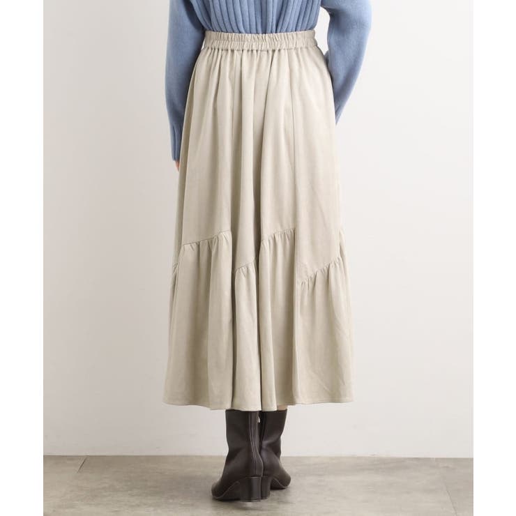 【石川梨花さん着用】スエードライク マキシティアードスカート | grove | 詳細画像17 