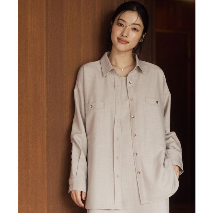 【カセット服/選べる着丈】洗濯機で洗えるオーバーシャツ | grove | 詳細画像1 