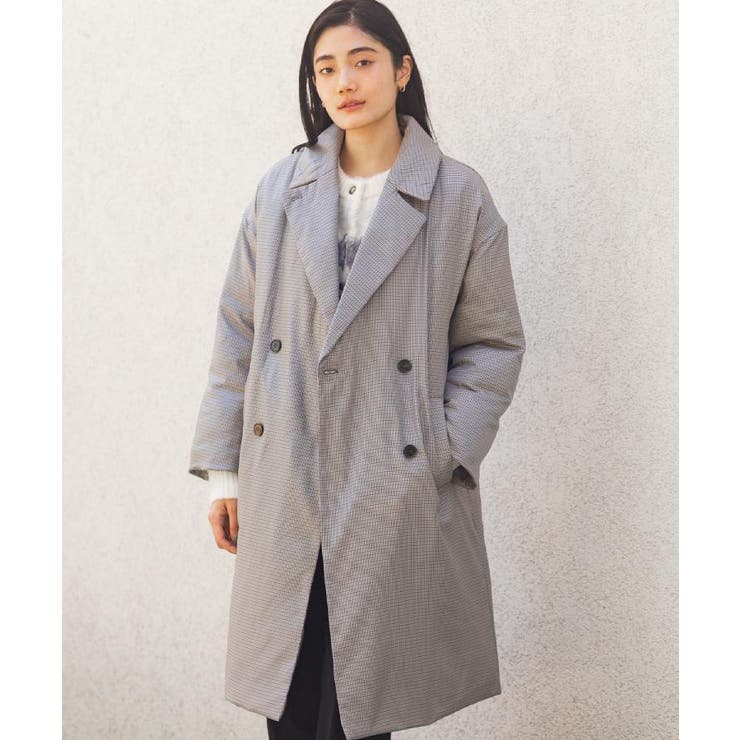 すっきり見え、ステッチレス中綿コート | grove | 詳細画像1 