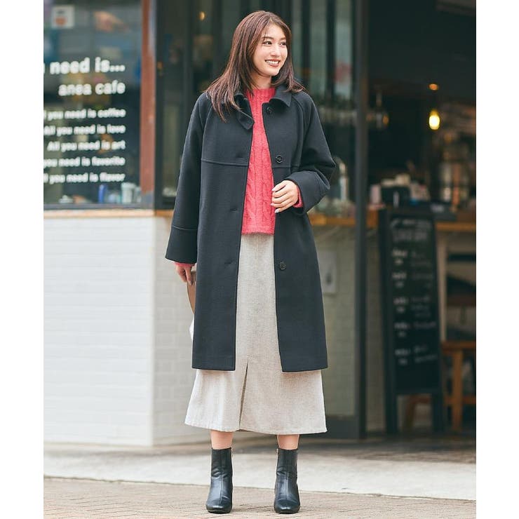 クラシカルな佇まい 大人のステンカラーロングコート | grove | 詳細画像1 