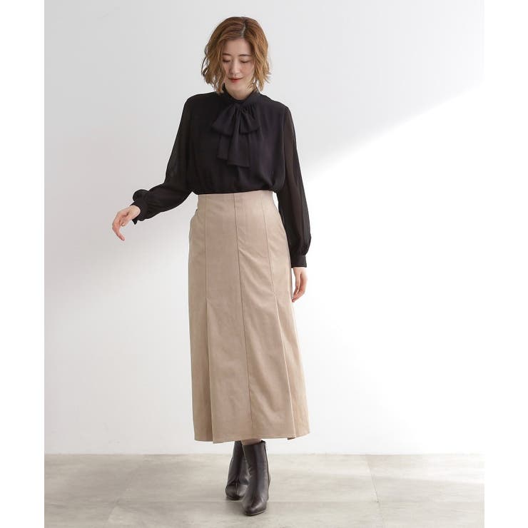 シアーストライプボウタイブラウス | grove | 詳細画像3 