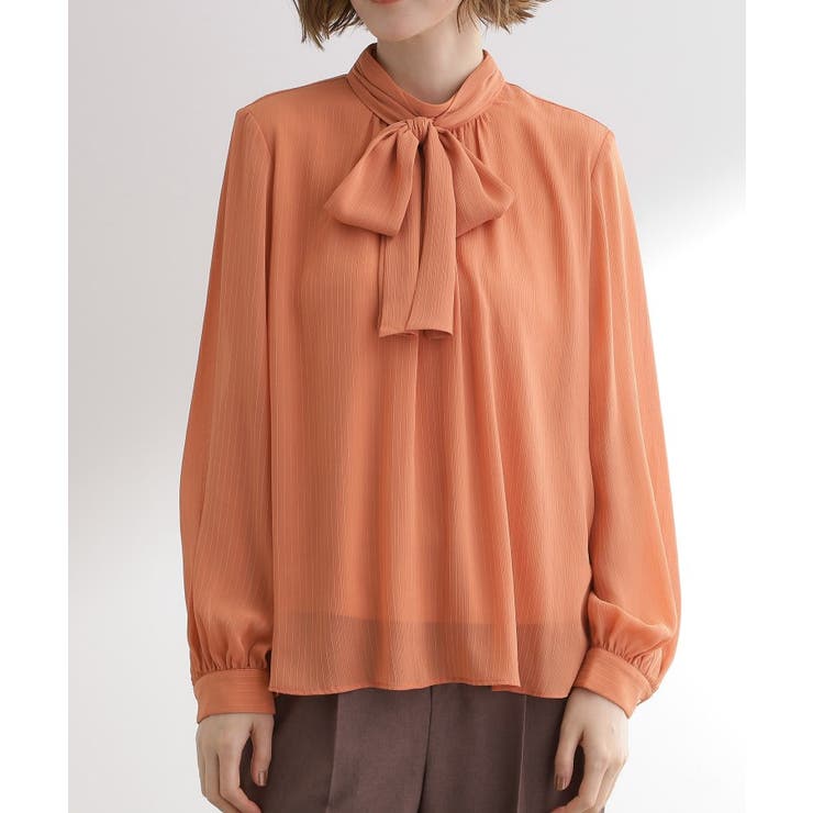 シアーストライプボウタイブラウス | grove | 詳細画像13 