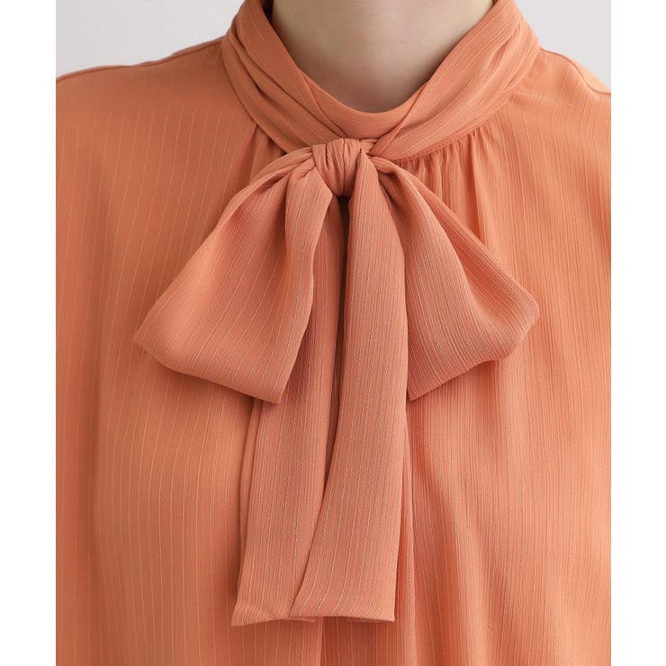 シアーストライプボウタイブラウス | grove | 詳細画像16 