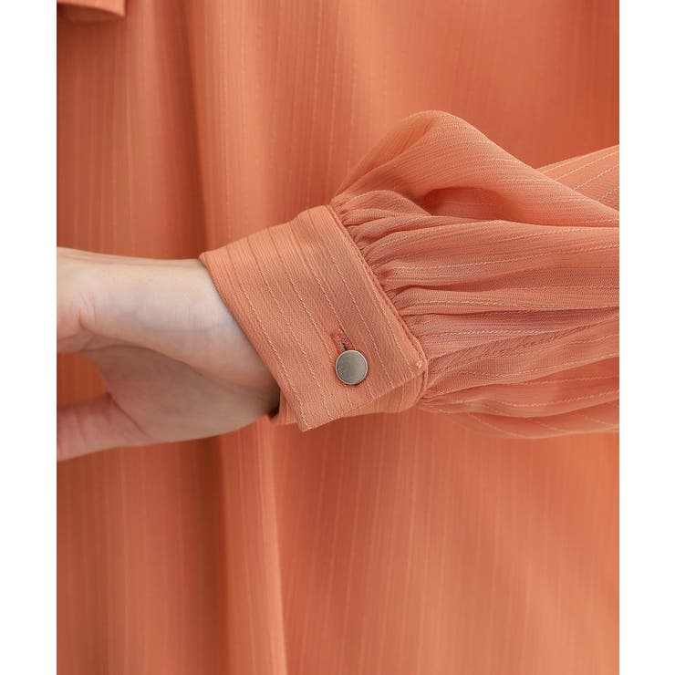 シアーストライプボウタイブラウス | grove | 詳細画像19 