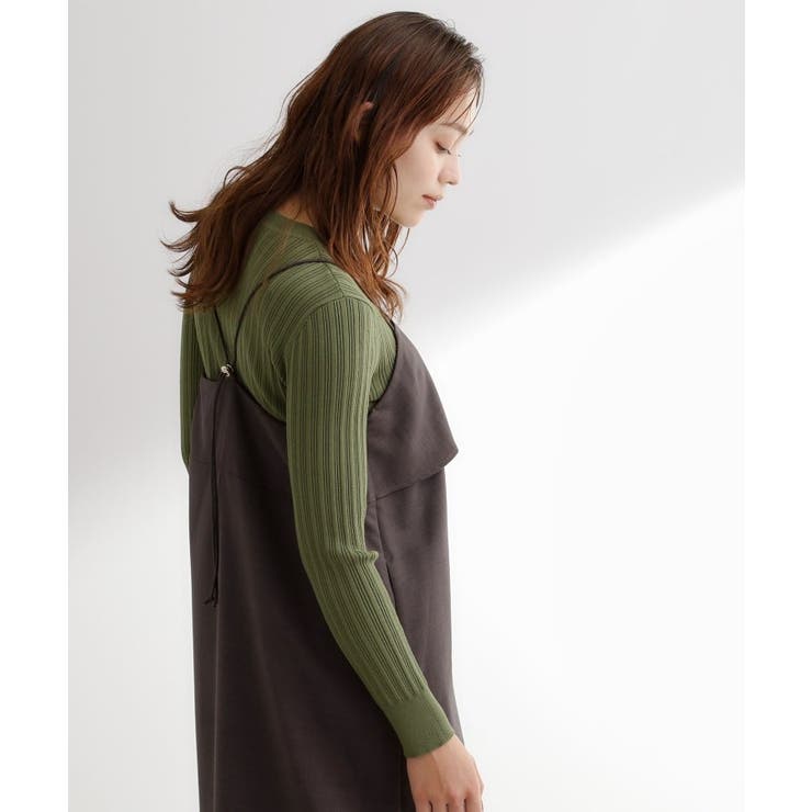 【毛玉軽減】配色ラインランダムリブニット | grove | 詳細画像10 