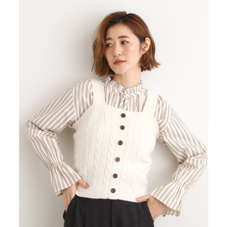 【SETITEM】ケーブルニットビスチェ | grove | 詳細画像1 