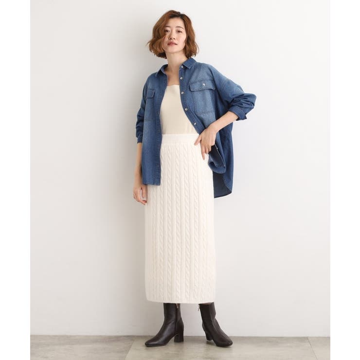 【SETITEM】ケーブルニットスカート | grove | 詳細画像3 