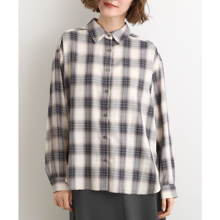 今の季節にちょうどいい オンブレーチェックシャツ | grove | 詳細画像11 