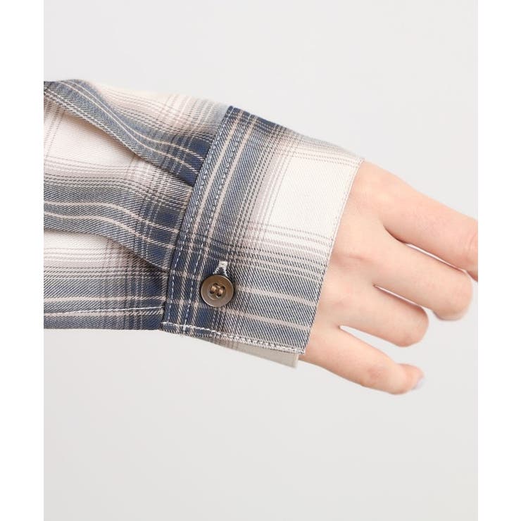 今の季節にちょうどいい オンブレーチェックシャツ | grove | 詳細画像16 