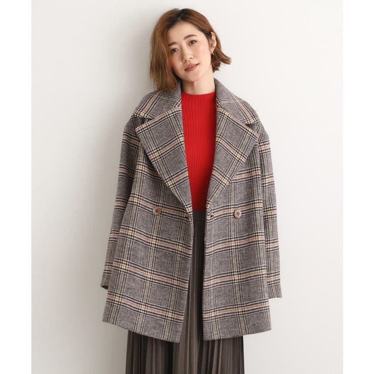 チェック(219) | ふんわりまとう、オーバーサイズテーラーコート | grove