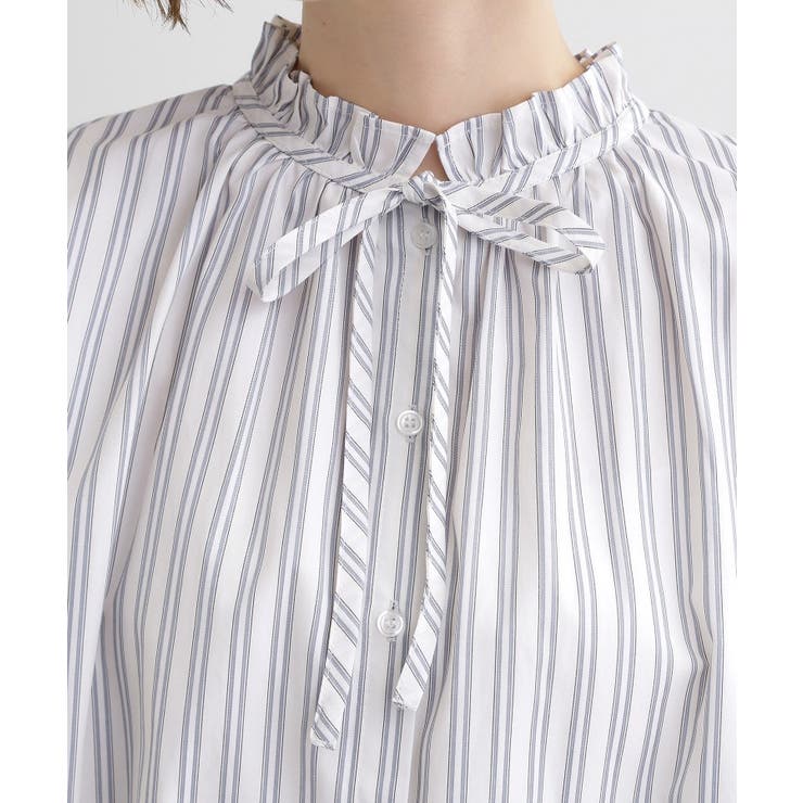 【石川梨華さん着用】フリルカラーリボンブラウス | grove | 詳細画像26 