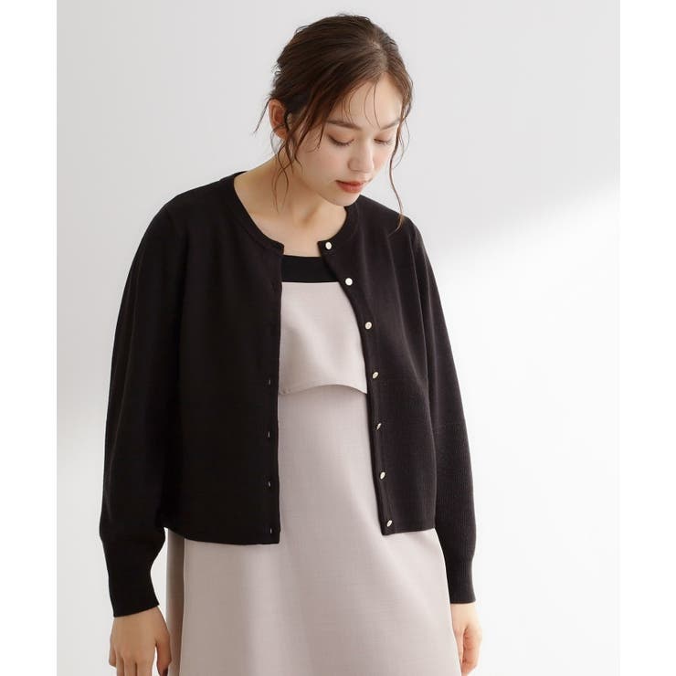 【毛玉軽減／洗える】編地切替カーディガン | grove | 詳細画像9 